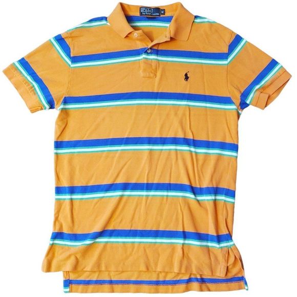 Polo Ralph Lauren Other - Vintage Ralph Lauren Polo S/S Mens Stripe Polo Mesh Shirt Medium